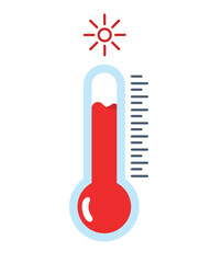 Sticker - weather hot forecast thermometer