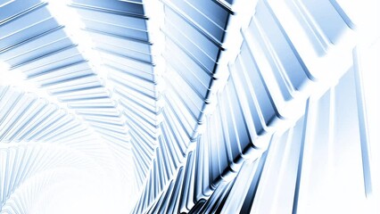 Wall Mural - flight in abstract sci-fi tunnel, futuristic graphics. design. spinning neon glowing corridor with m