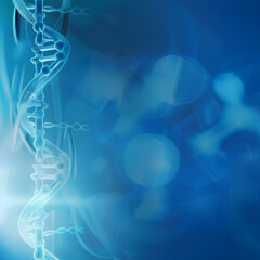 Wall Mural - Medical blurred futuristic background, blue.