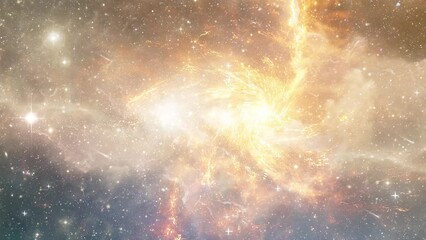 Wall Mural - star flying through space for scientific films. seamless looping overlay 4k virtual video animation 