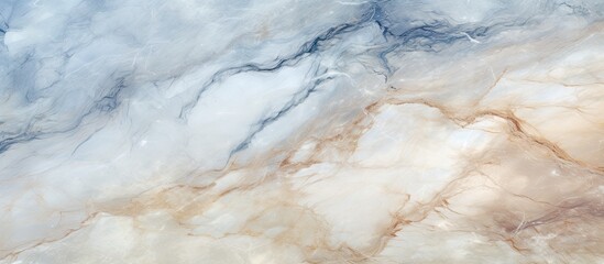 Sticker - A closeup of a hardwood flooring with a marble texture, set against a cloudy sky backdrop. The landscape includes cumulus clouds and a rocky soil foundation