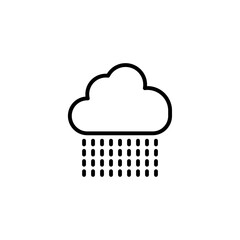 Rainy Isolated Line Icon Style Design. Simple Vector illustration