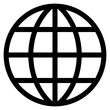 Globe earth vector icon. Web image, website, homepage icon set. Internet globe line art icon for apps and websites. Earth globe icon.