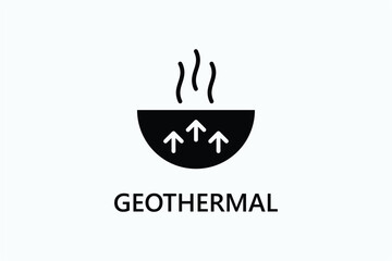 Geothermal icon or logo sign symbol vector illustration
