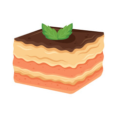 Wall Mural - tiramisu cake sweet