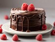 A decadent chocolate lava cake with a gooey center