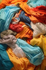 Wall Mural - Pile of clothes with variety of colors and patterns