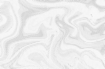 Fototapete - Abstract black and white psychedelic seamless marble pattern with hallucination swirls. Vector liquid monochrome acrylic texture. Flow art. Tie dye simple artistic effect.	