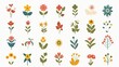 A set of flower icons