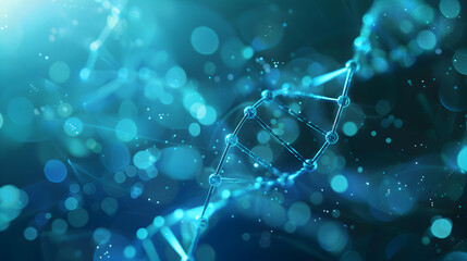 Wall Mural - Medical blurred futuristic background, blue.