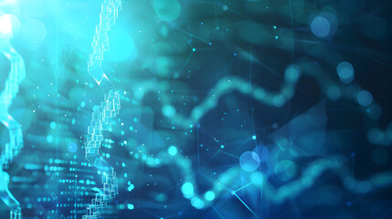 Wall Mural - Medical blurred futuristic background, blue.