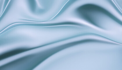 Wall Mural - Smooth elegant blue silk fabric background. Textile texture. 3D illustration	