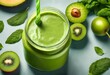  green smoothie presented as a PNG file with an isolated cutout object and a subtle shadow