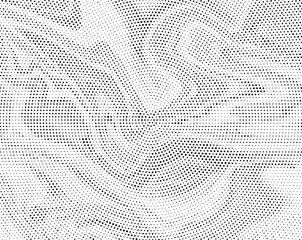 Wall Mural - Abstract halftone black and white psychedelic seamless marble pattern with hallucination swirls. Vector liquid monochrome acrylic texture. Flow art. Tie dye simple artistic effect.	