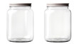 Empty blank jar isolated on transparent a white background 
