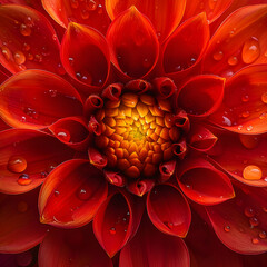 Sticker - Close up macro shot of a colorful dahlia flower, perfect for design purposes.