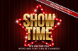 © yustika - Theater show 3d editable vector text effect. Entertainment cinema text style