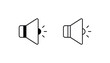 Speaker icon design with white background stock illustration
