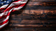 american flag on wooden background, Independence day, American flag for Memorial Day, 4th of July, Labour Day, Happy 4th of July United States Independence Day, american national flag copy space, Ai