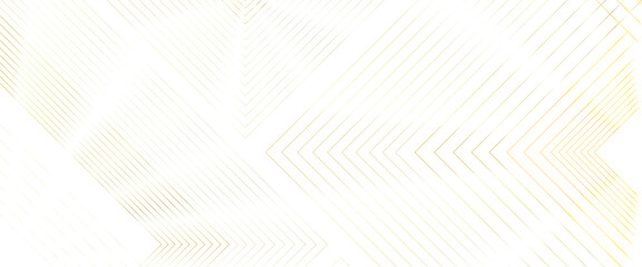 Wall Mural - Vector gold geometric lines angles shapes in white and gold background.