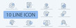 © Anastasia - Options icon set. Settings, sliders. personalization. debugging, selection. 10 line icon style. Vector line icon for business and advertising