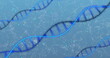 Image of molecules over dna strand