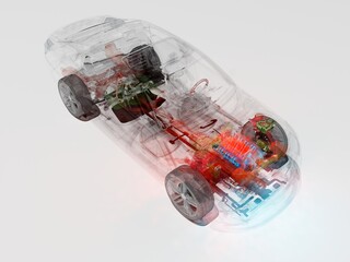 Poster - Transparent model cars.