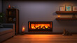 Remote controlled fireplace for cozy ambiance solid co