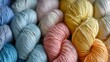 Colorful Array of Soft Knitting Yarn