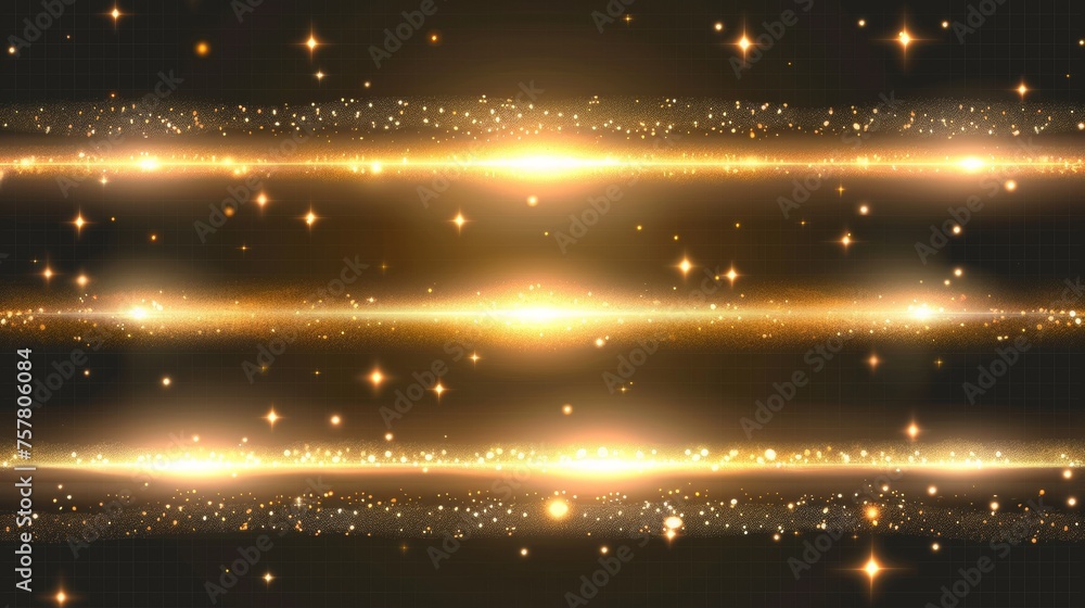 Luminescent golden light stripe with fade effect. Modern illustration ...