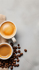 Canvas Print - Start your day right: steam wafts from a cup, inviting you to savor fresh coffee aroma.