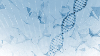 Wall Mural - dna structure on abstract bright illustration background.