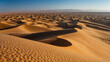 An image of a vast desert with sand dunes.