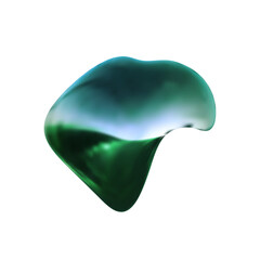 Wall Mural - 3d fluid metallic form. vector glossy element