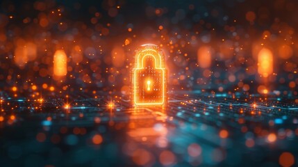 Leinwandbilder - Secure the internet from hacker attacks and protect confidential data by using a data protection concept.