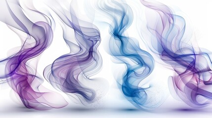 Aufkleber - Modern elements for air flow. Abstract light effect blowing from a humidifier, air conditioner, and purifier. Motion blurred.