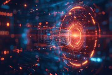 Futuristic technology interface. Network and data concept.