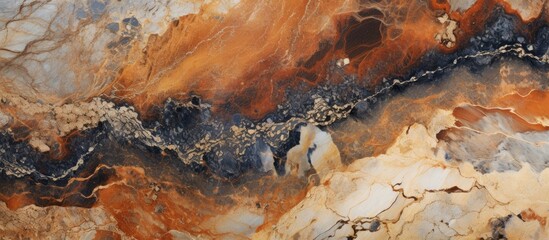 Sticker - A detailed view of a rock with a smooth marble texture, showcasing the intricate patterns and natural beauty of the stone in a closeup shot