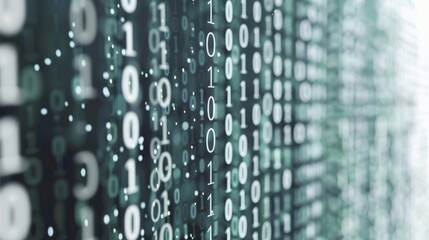 Poster - Binary code. AI (Artificial Intelligence). Digital transformation concept.