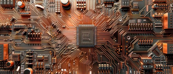 Poster - The processor and circuit board are close-ups