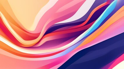 Canvas Print -  Vivid abstract waves, perfect for vibrant backgrounds!