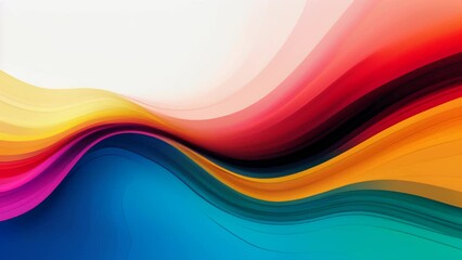 Canvas Print -  Vivid waves of color, a mesmerizing abstract journey