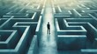 © Christopher - A person standing in front of a maze symbolizing problem solving, Maze, problem solving, person