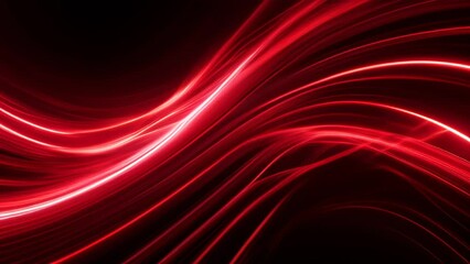 Poster -  Vibrant Red Abstract Motion Background