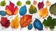 collection of leaves background 