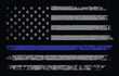 © Sabbir Sarker - USA Flag With Thin Blue Line. Police Support Symbol Flag.
