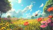 The flowers in the sunny day,generative ai, 