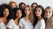 © Studio Zenith - groupe de jeunes femmes de différentes ethnies représentant ensemble la diversité des peuples du monde