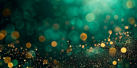 Wall Mural - Abstract glowing background with bokeh lights
