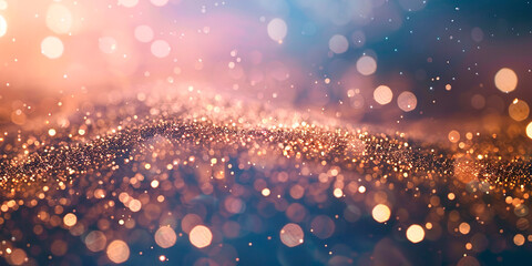Wall Mural - Abstract glowing background with bokeh lights
